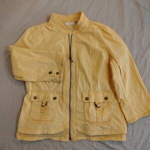 Chico's Meshed Up Mallie Jacket, Light Yellow ("Buttercup")